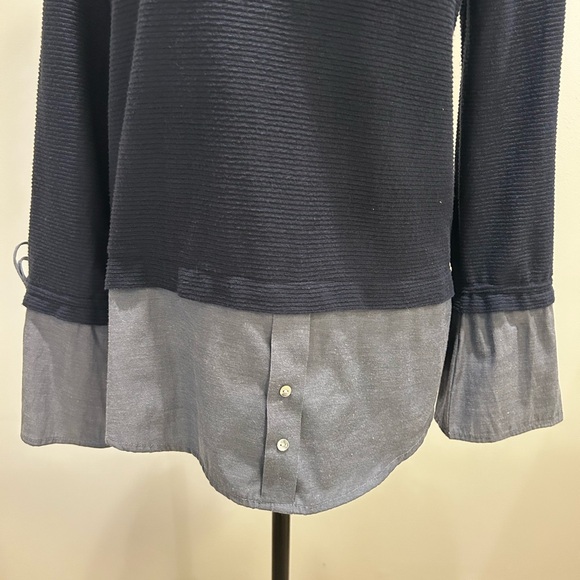 Alexander Jordon Shirttail Top Blue with Cute Sleeve Detail Size M - Picture 5 of 5